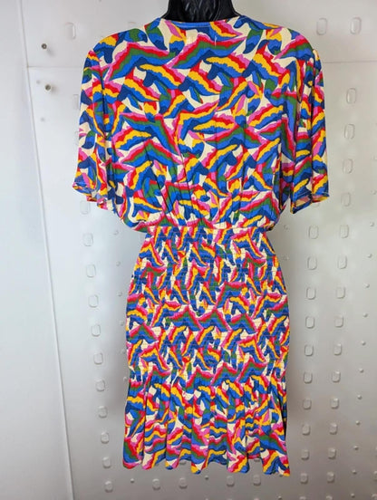 Sweewë Abstract Print Shirred Mini Dress
