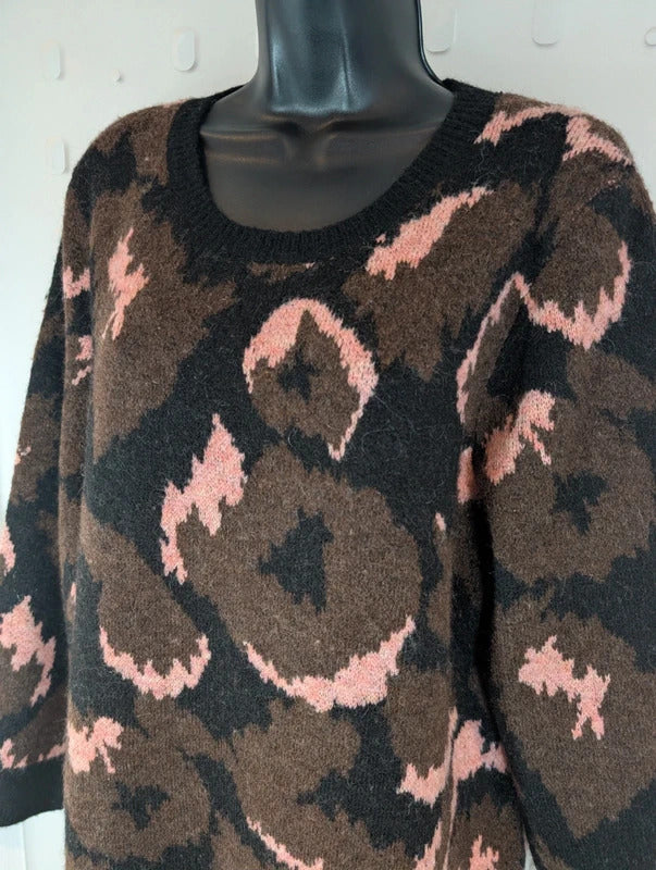 Nooki London Cindy Animal Print Dress Size L nwt RRP £135