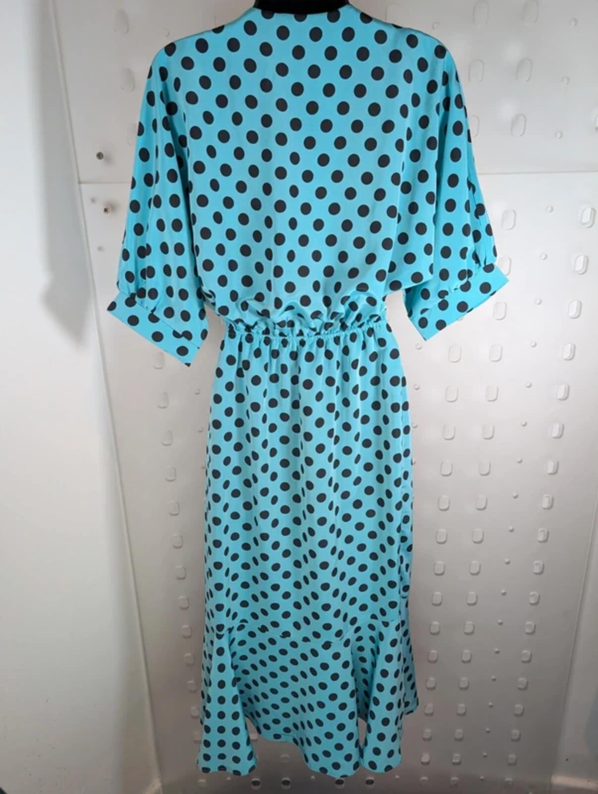 Hamells vintage 1980s polka dot fishtail midi dress Small Medium
