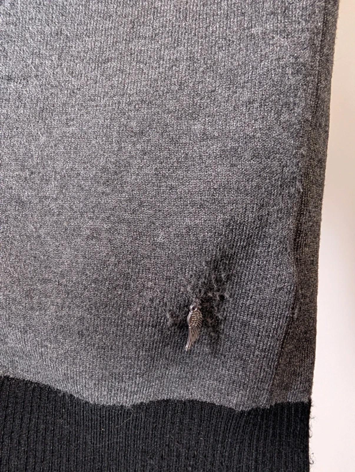 Coster Copenhagen Grey Button Cardigan Wing Detail Viscose Blend UK S