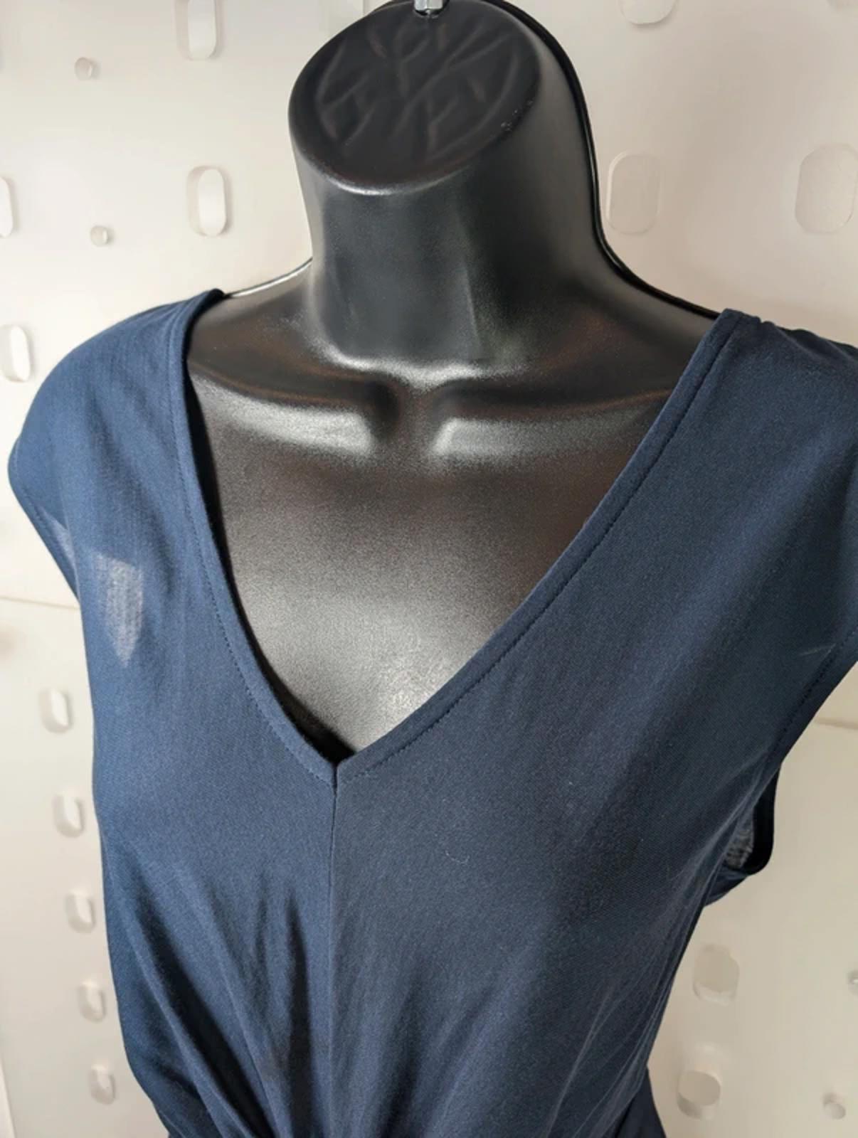 Great Plains navy Tencel knot front dress XS