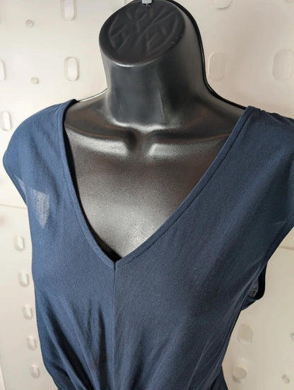 Great Plains navy Tencel knot front dress XS