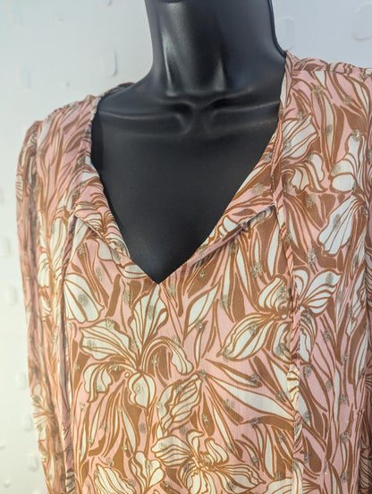 Nooki London Elegant Floral Smock Top with Tassels size S
