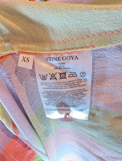 Stine Goya Elia EcoVero Viscose Tie Waist Dress XS Fits up to UK10