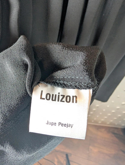 Elegant Louizon “Peejay” black faux wrap skirt UK14
