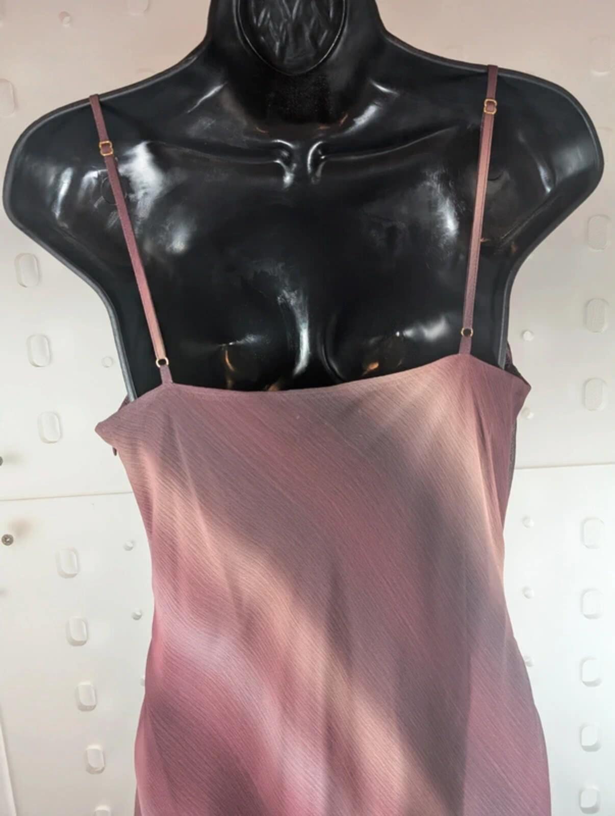 Pretty Lavish Ombre Maxi Slip Dress Burgundy UK12