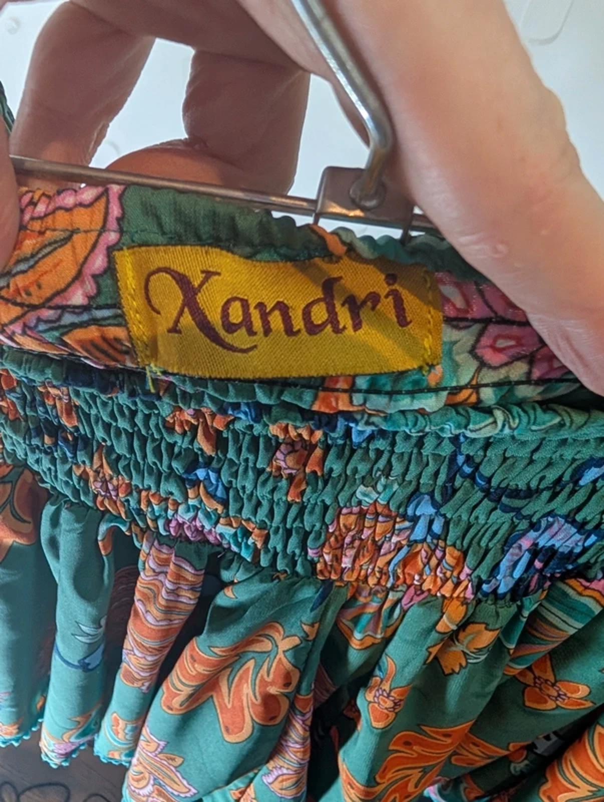 Xandri Boho Printed Mini Skirt Pom Pom Hem Festival India UK10