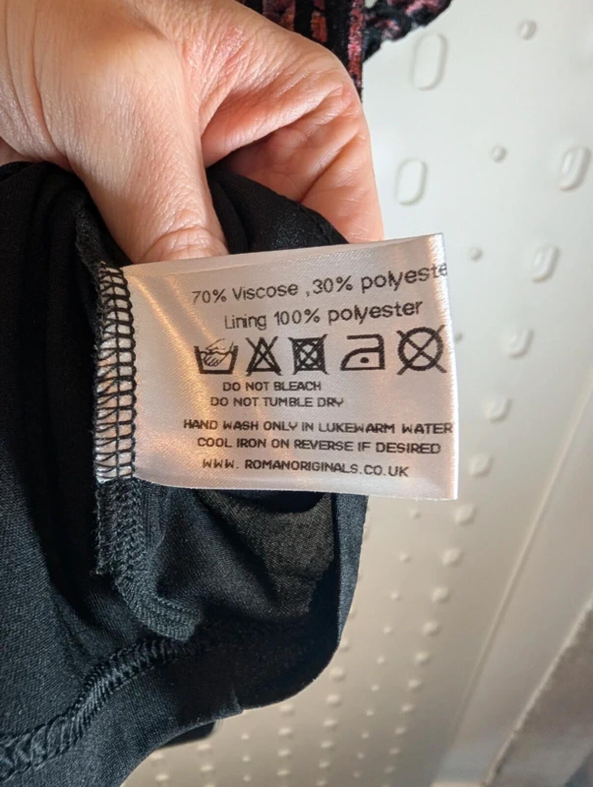 Roman Originals Devoré Burnout Velvet Tee 90s Grunge Sheer Top S/M