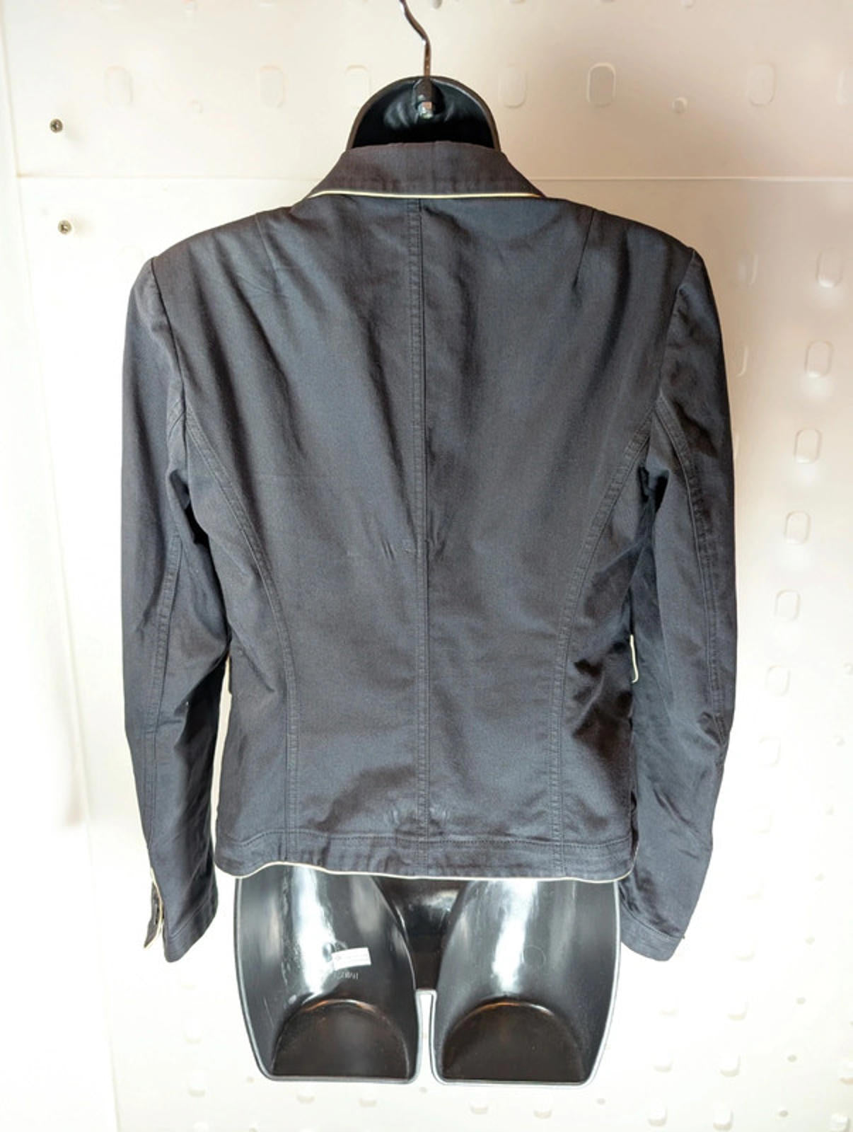 DKNY Tailored Jacket with Contrast Piping Size 2 (UK 10) Charcoal