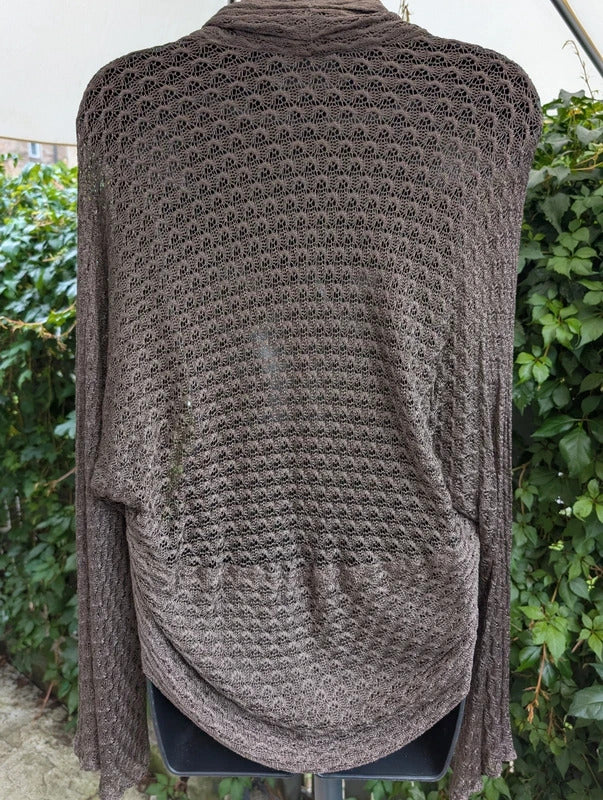 Olive Green Crochet Knit Shrug Cardigan Woodland Fairycore Free Size