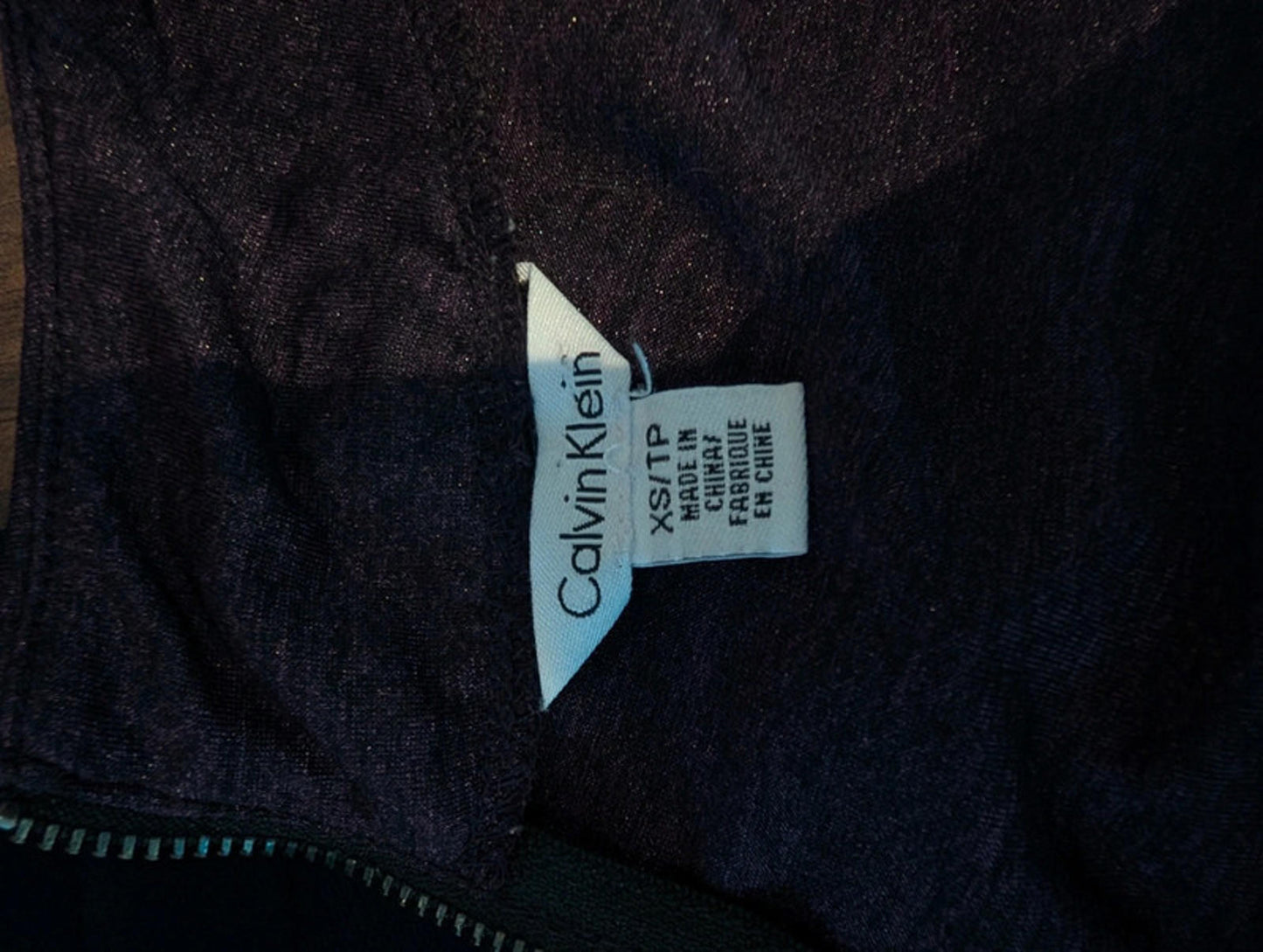 Calvin Klein Purple Sparkle Stretch Top | XS / UK 6–8