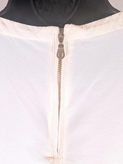 Whistles 100% Silk Blouse Cream Bow Neck UK14
