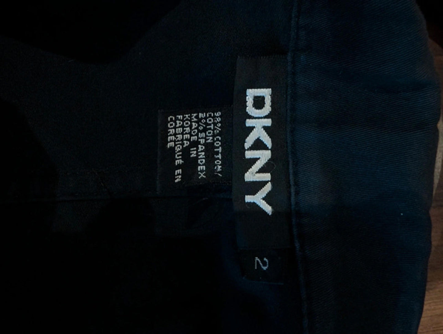 DKNY Tailored Jacket with Contrast Piping Size 2 (UK 10) Charcoal