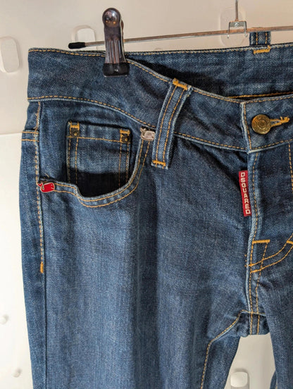 Dsquared2 Men’s Classic Indigo Jeans – 31" Waist – Vintage Denim