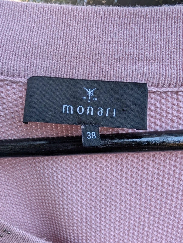 Monari Stud Detail Jumper Rose Pink UK12