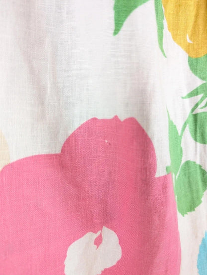 Hobbs Floral Linen Shift Dress Removable Belt UK6