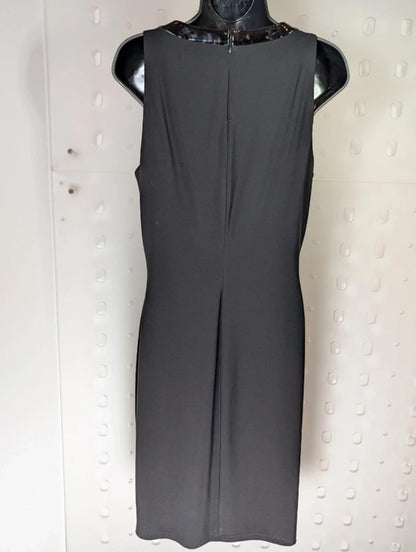 Ralph Lauren Little Black Dress Sleeveless Draped Jersey UK10–12
