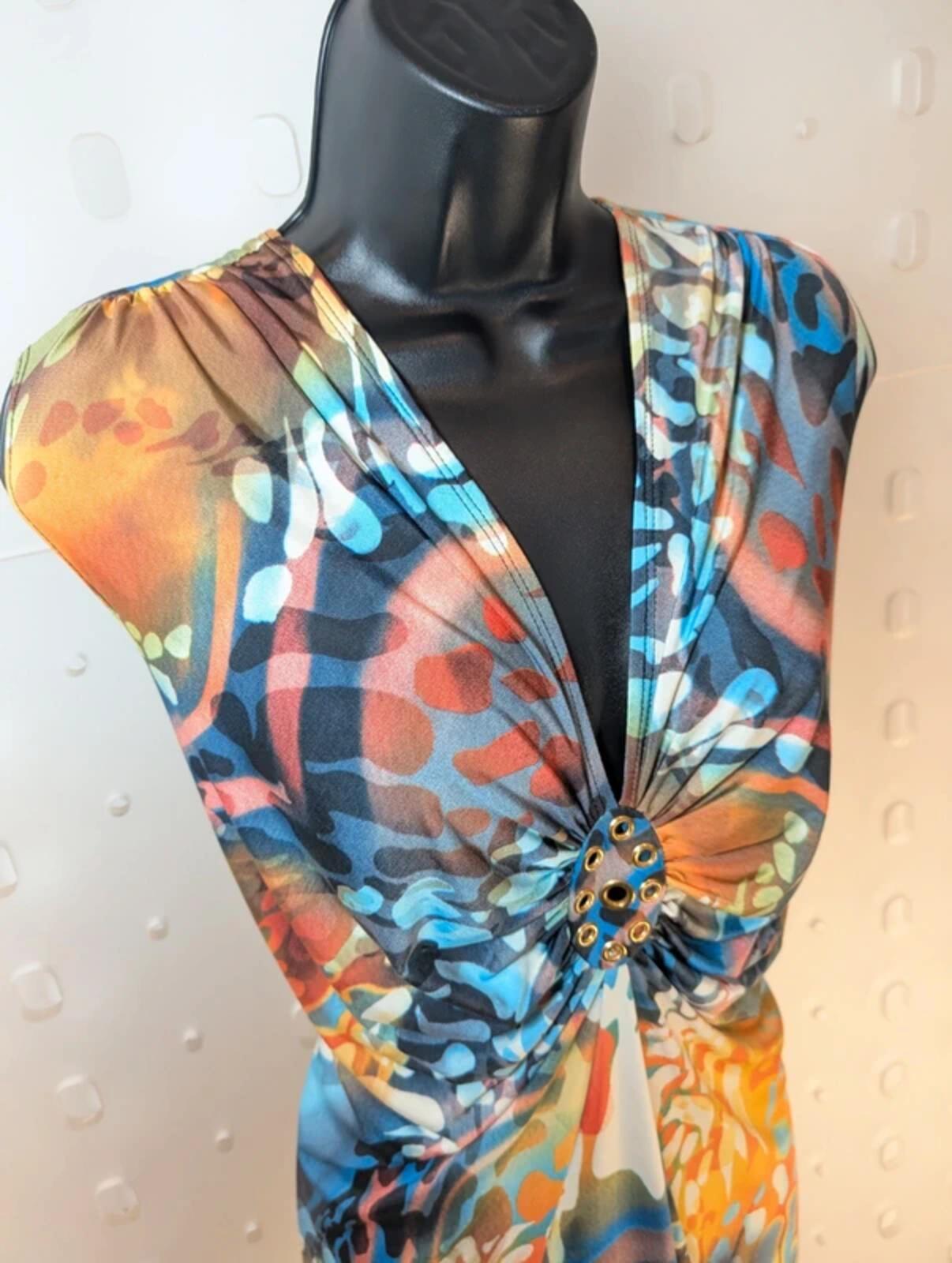 Joseph Ribkoff Draped Top – Eyelet Detail – UK 18 Stretch Jersey