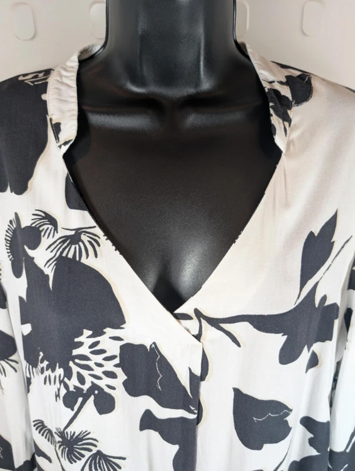 Sandwich Printed Shirt Dress Removable Tie Belt Size 40