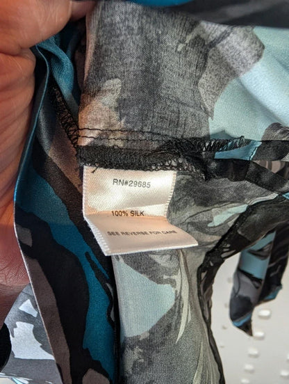 Pendleton 100% Silk Rose Print Blouse UK6