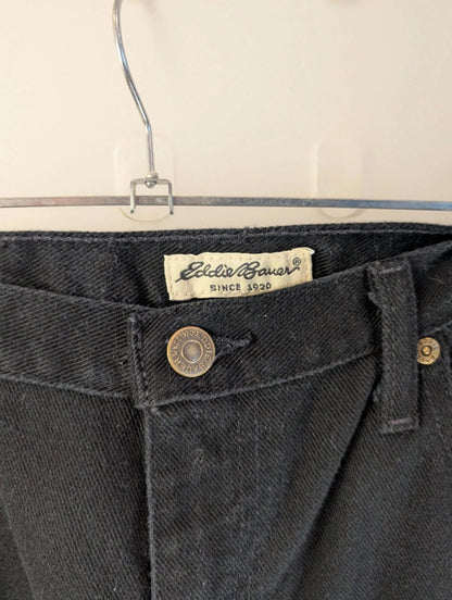 Vintage Eddie Bauer black high-waisted jeans size 14 (W32 L30)