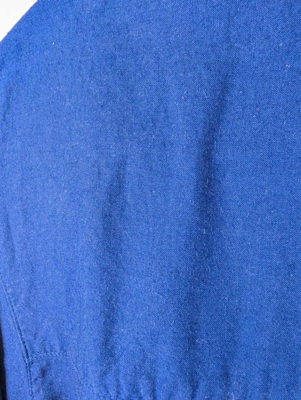 Vintage Maggie Lawrence Sport Blue Shirt Medium Rayon Button Through