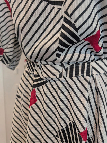 Genuine Vintage 1980s 50s Style Dress UK 10 (Small)