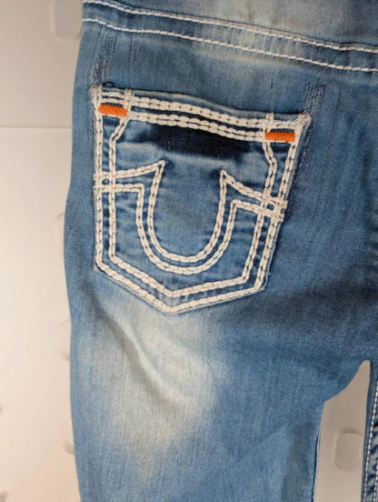 True Religion Denim Shorts Vintage Wash Waist 29