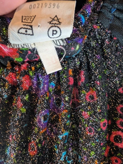 Vintage 1970s Trevira 2000 Floral Maxi Dress UK8/10