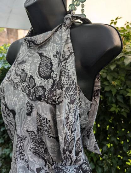 Precis Petite Silk Snake Print Top UK12