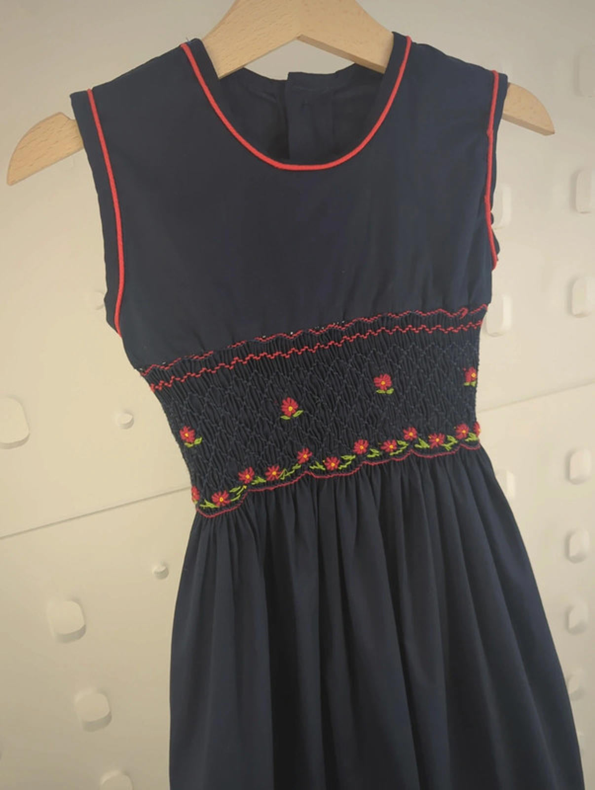 Girls age 4 Navy cotton occasion dress