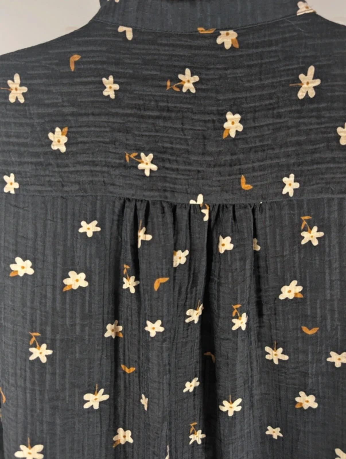 Soya Concept Floral Blouse Eco Vero Lyocell Black Medium