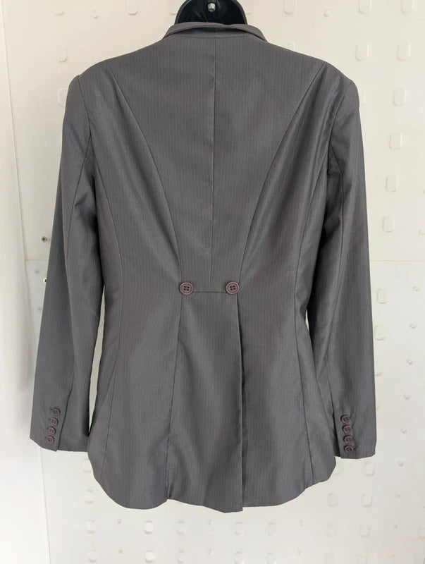 Full Circle Grey Tailored Riding Jacket Blazer UK12