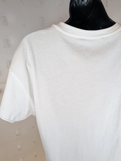 SET Organic Cotton Graphic Tee Summer Beats Mykonos XS Oversized