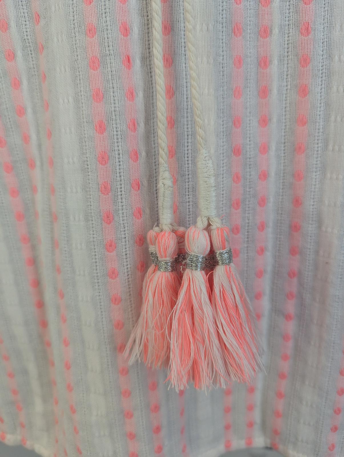 Nooki Anya Boho Style Pink Striped Blouse size M