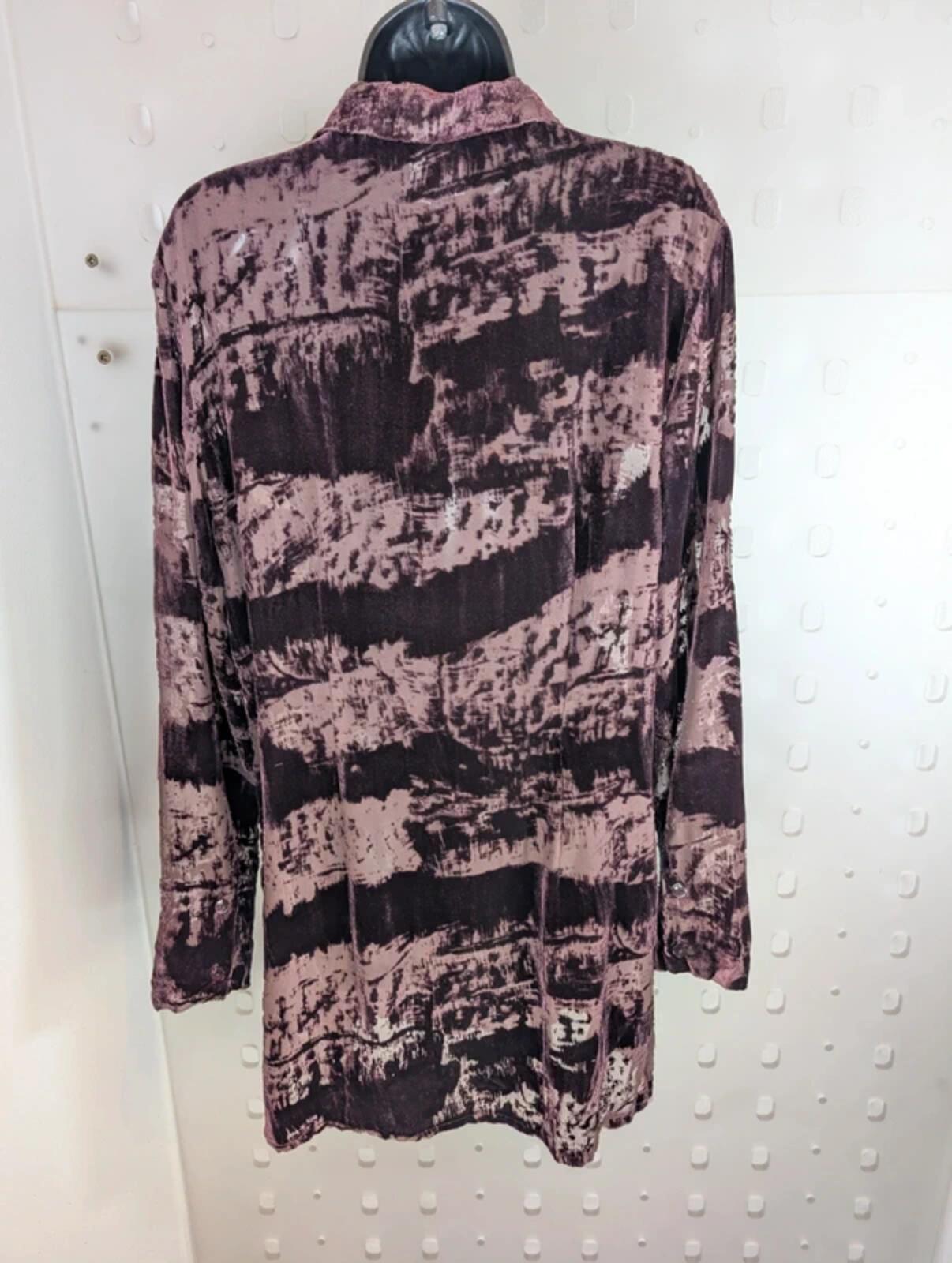 Vintage Punto Linea devoré burnout longline shirt FR42