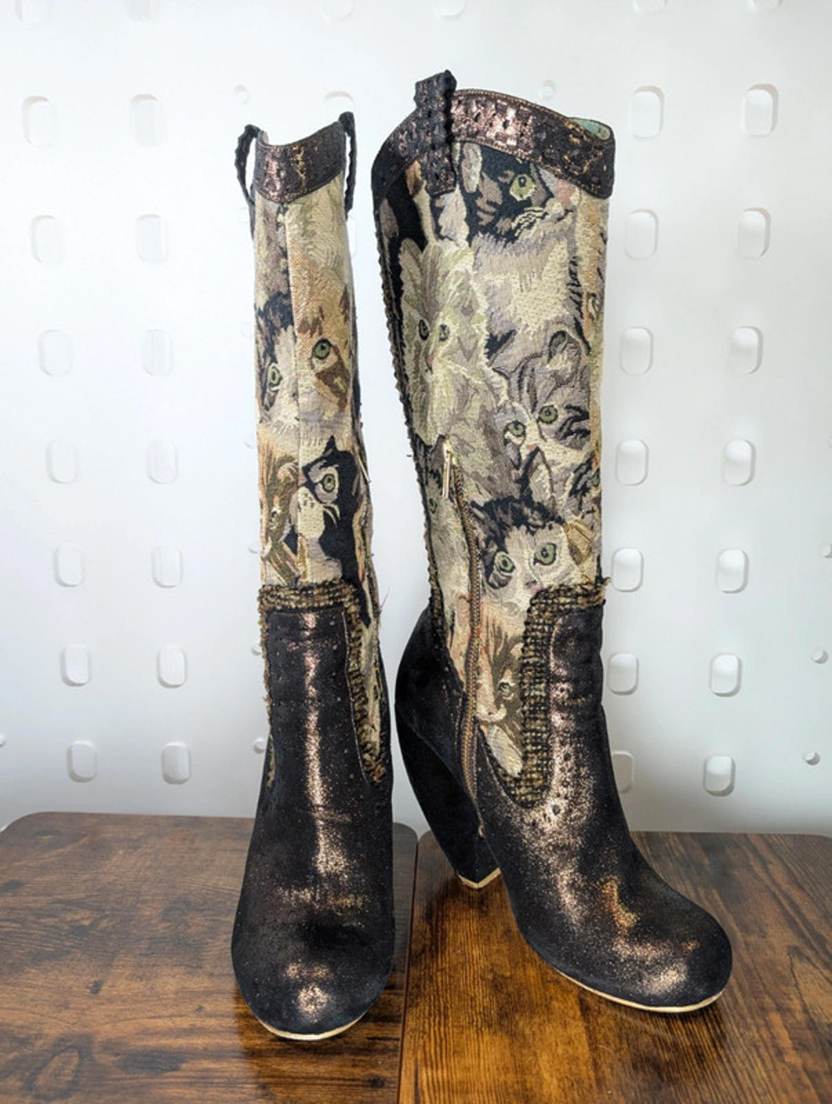 Irregular Choice Peggy Sue cat boots | Bronze | EU 41 / UK 7