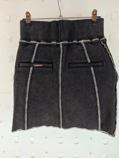 Manière De Voir Distressed Cotton Mini Skirt UK8