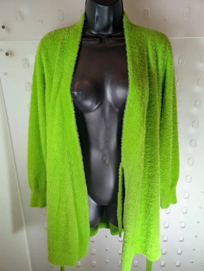Savage X Fenty fuzzy dressing gown – neon green – XS/S