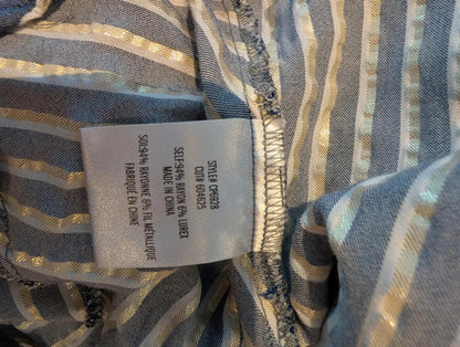 Eva Franco Metallic Tie Front Draped Top – UK 6