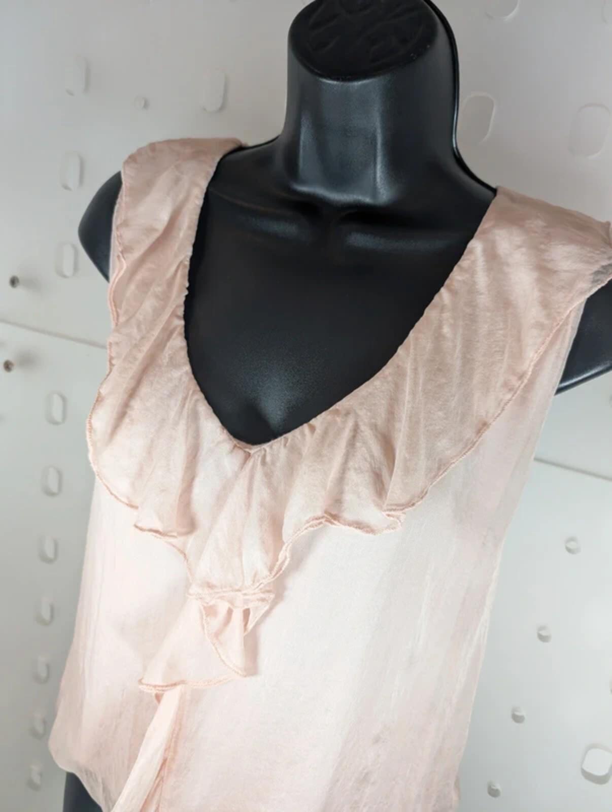 Phase Eight Silk Bubble Hem Blouse Blush Pink Medium