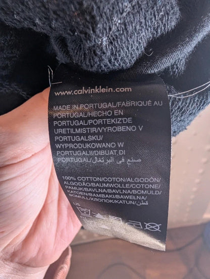 Calvin Klein Black Holographic Sequin Oversized T-Shirt Top UK8–10