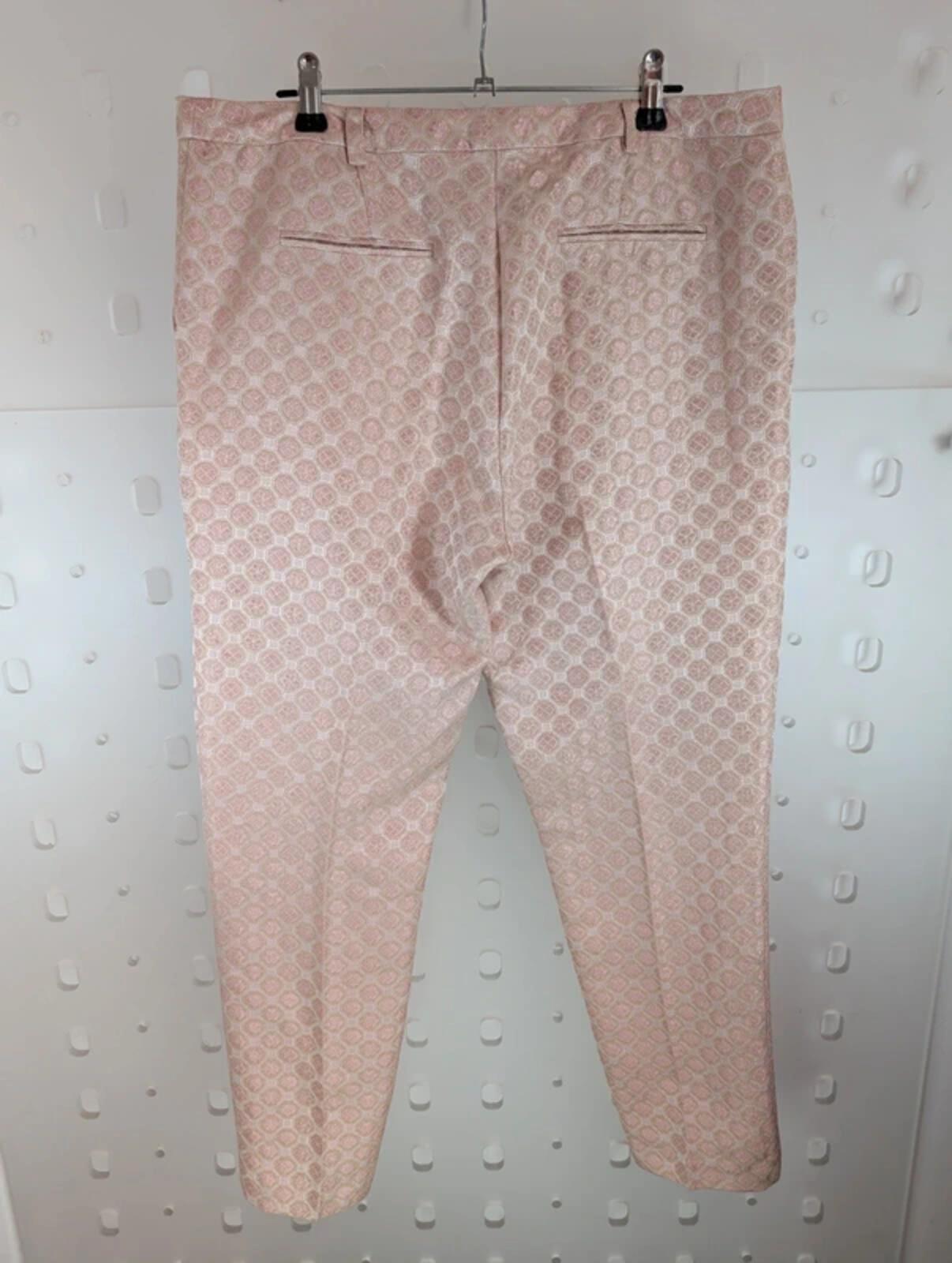 Topshop blush pink Y2K capri trousers UK14