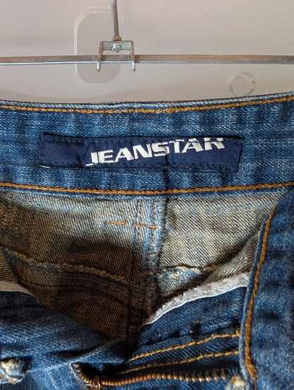 Vintage Jeanstar 100% Cotton Denim Mini Skirt 30” Waist Grunge Y2K