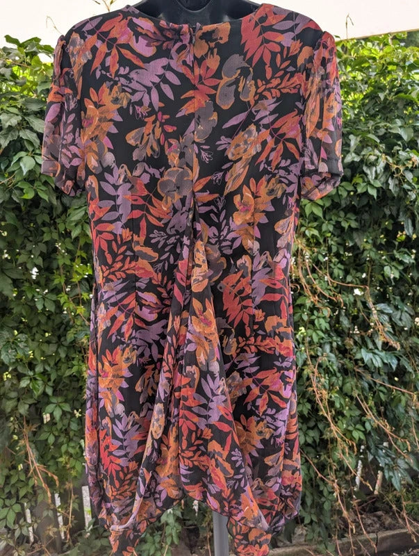 Joe Browns Autumn Floral Hanky Hem Dress UK14