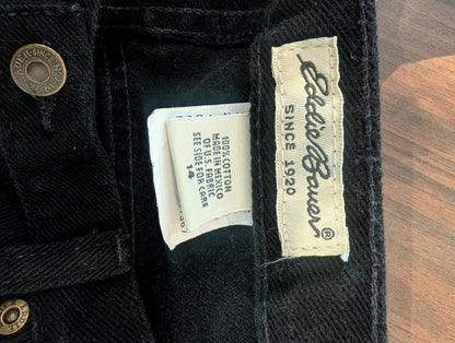 Vintage Eddie Bauer black high-waisted jeans size 14 (W32 L30)