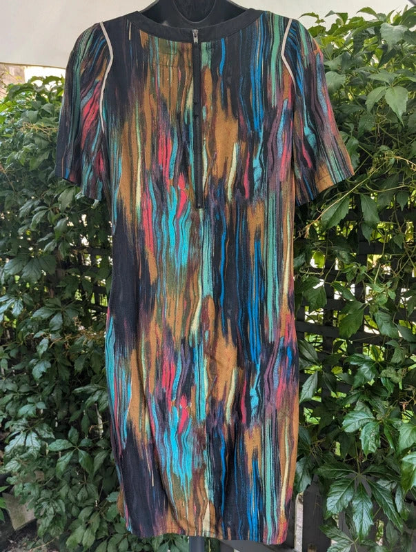 Numph Abstract Print Shift Dress UK12 EU38