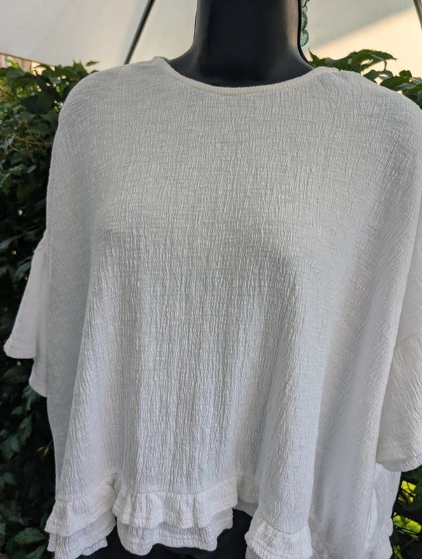 Paisie London Oversized Cotton Top White UK8