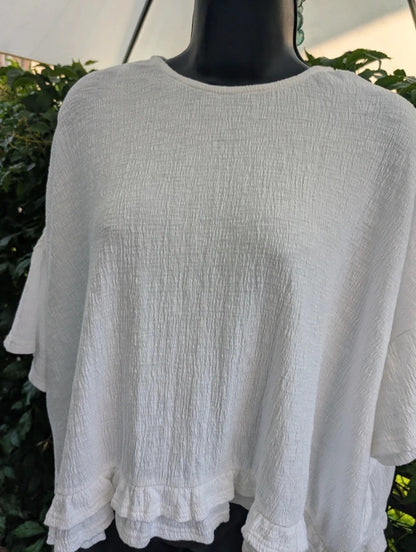 Paisie London Oversized Cotton Top White UK8
