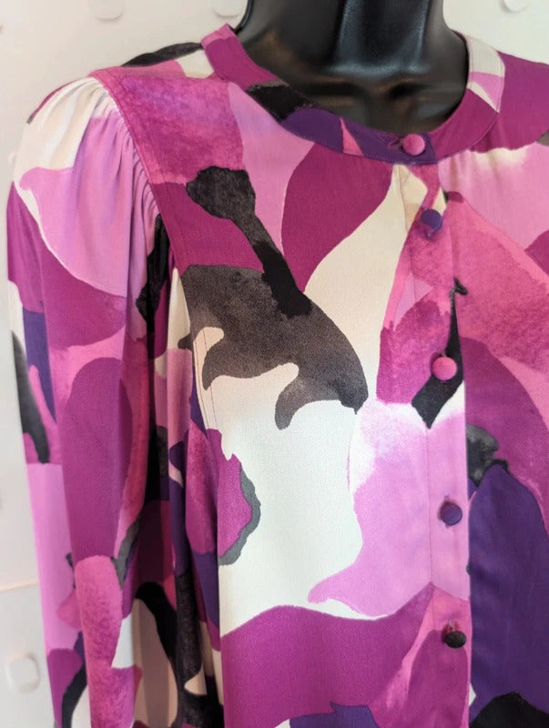 Fabienne Chapot Holly Blouse Purple Floral Size 34 UK8
